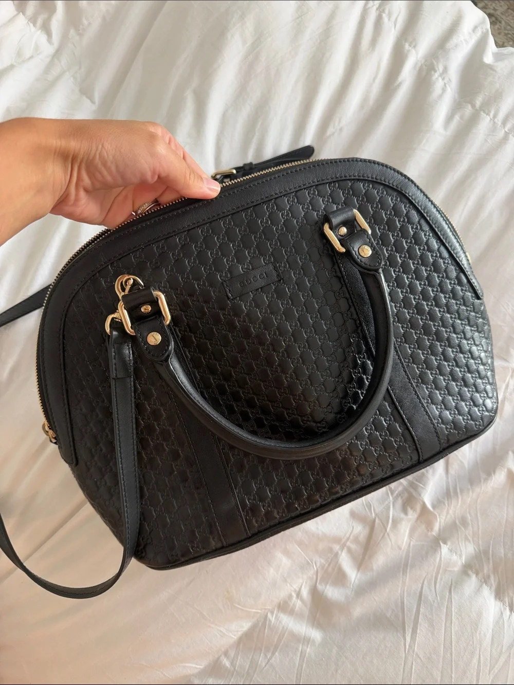 Gucci Black Embossed Bag